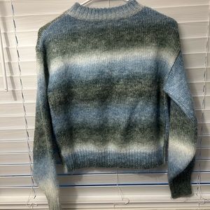 Blue, White, and Grey Striped Sweater